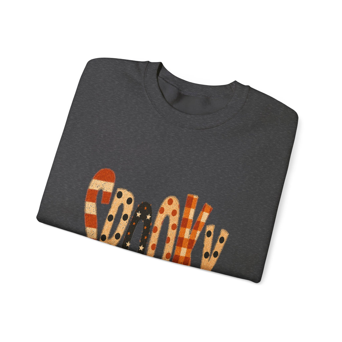 'Spooky' Patterned Letters Crewneck Sweatshirt