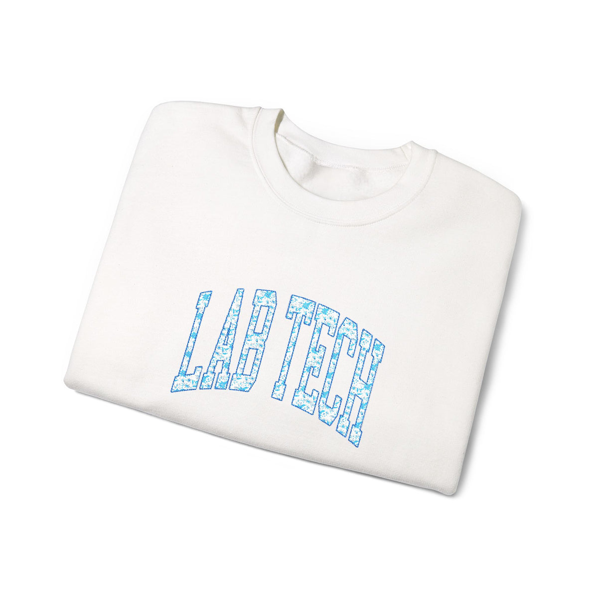 Blue Floral 'Lab Tech' Embroidered Sweatshirt