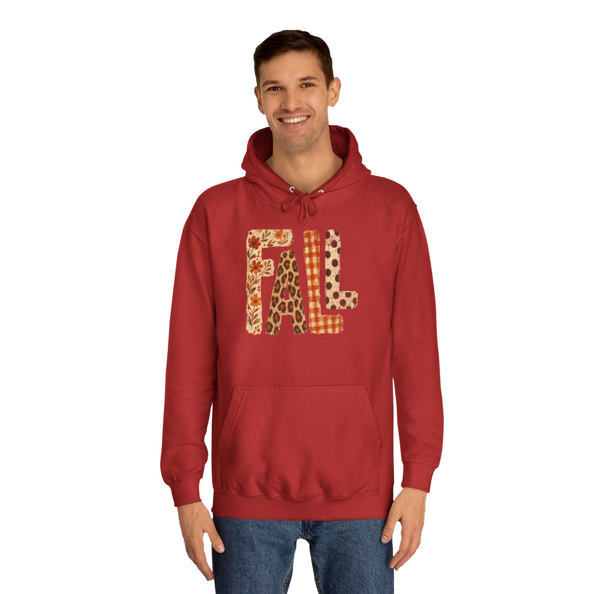 'FALL' Floral Hoodie