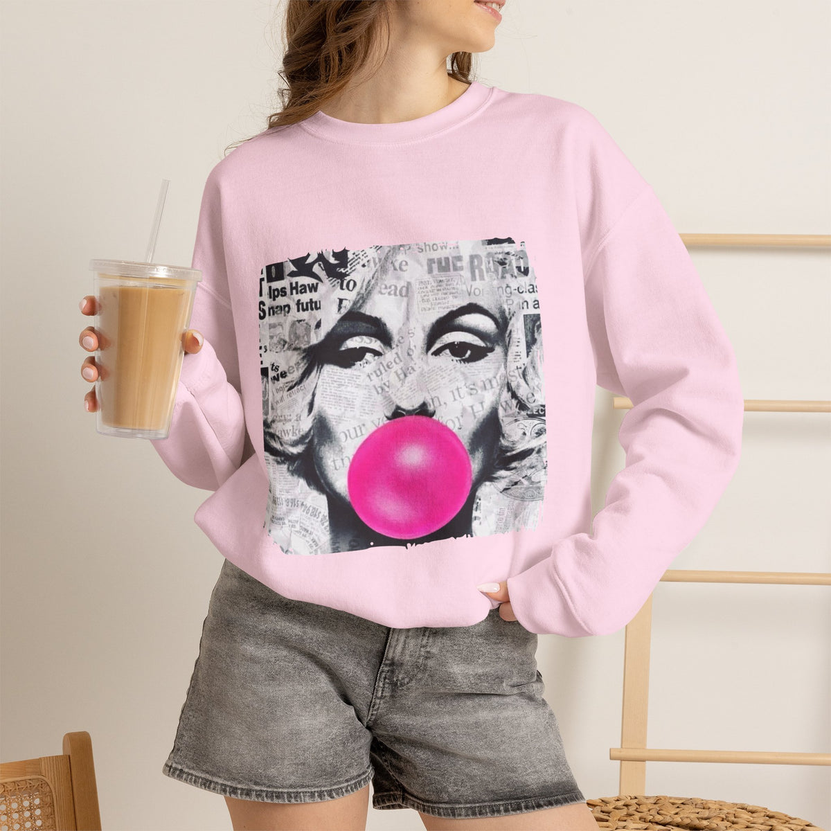 Marilyn Bubble Pop Art Crewneck