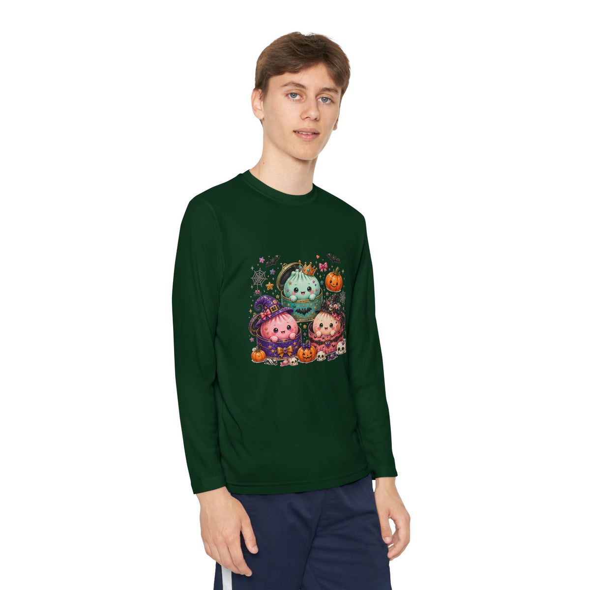 Kids Dumpling Halloween Long Sleeve Tee