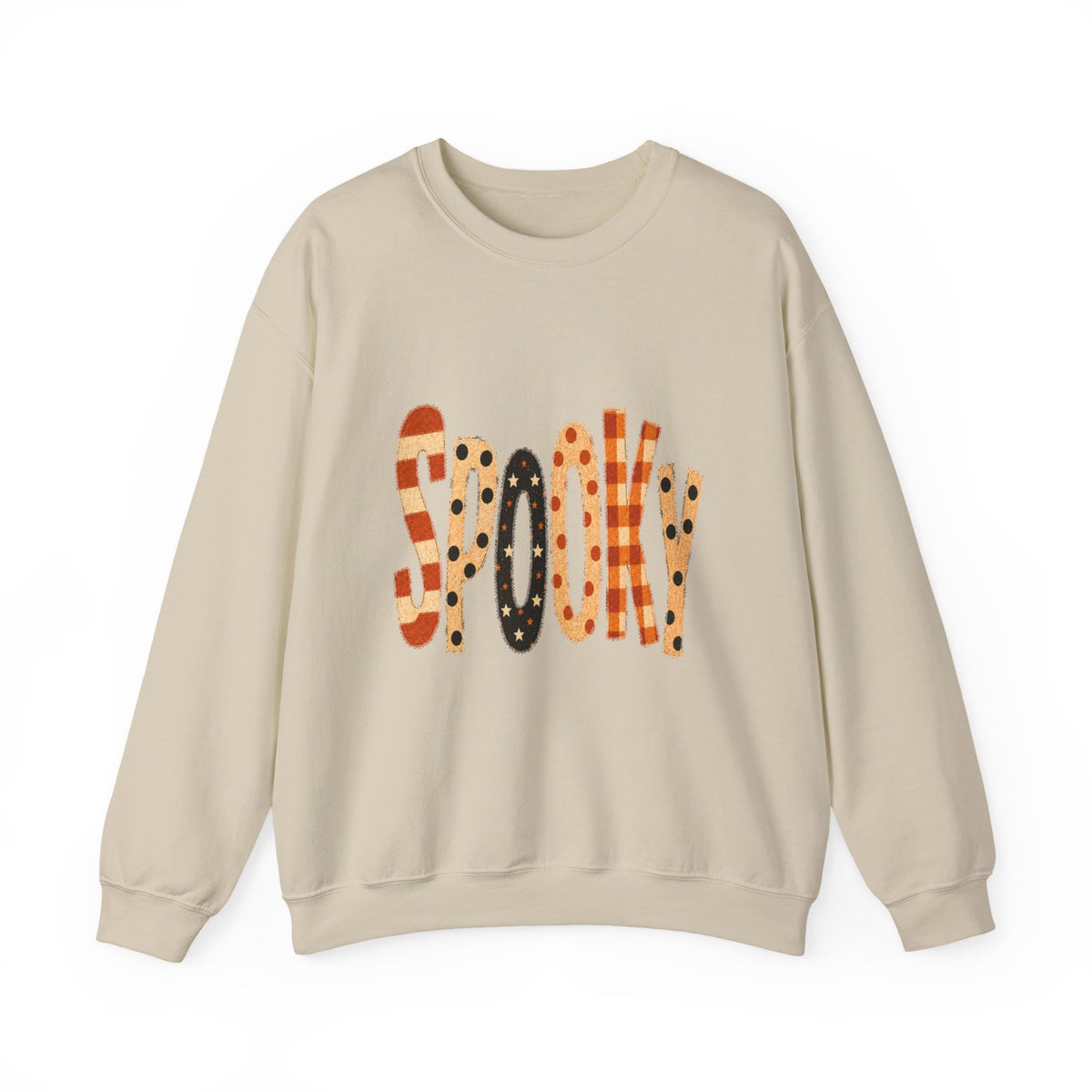 'Spooky' Patterned Letters Crewneck Sweatshirt