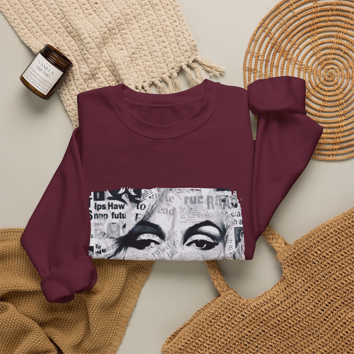 Marilyn Bubble Pop Art Crewneck