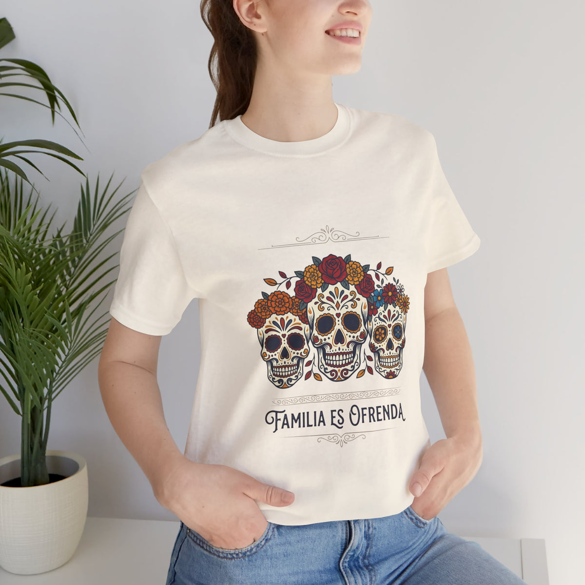 Familia Es Ofrenda Tee — Day of the Dead Sugar Skull Family Shirt