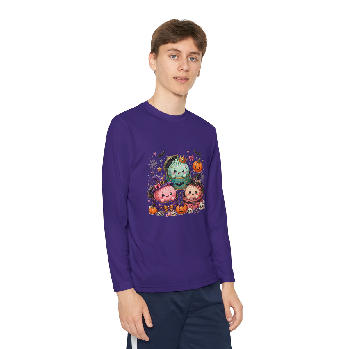 Kids Dumpling Halloween Long Sleeve Tee