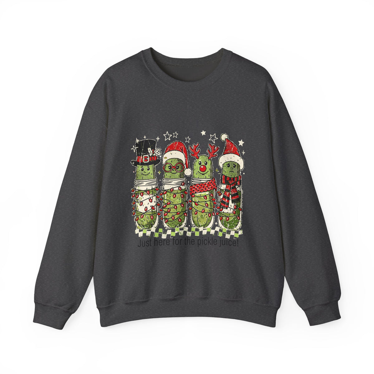 Just Here for the Pickle Juice Christmas Sweatshirt