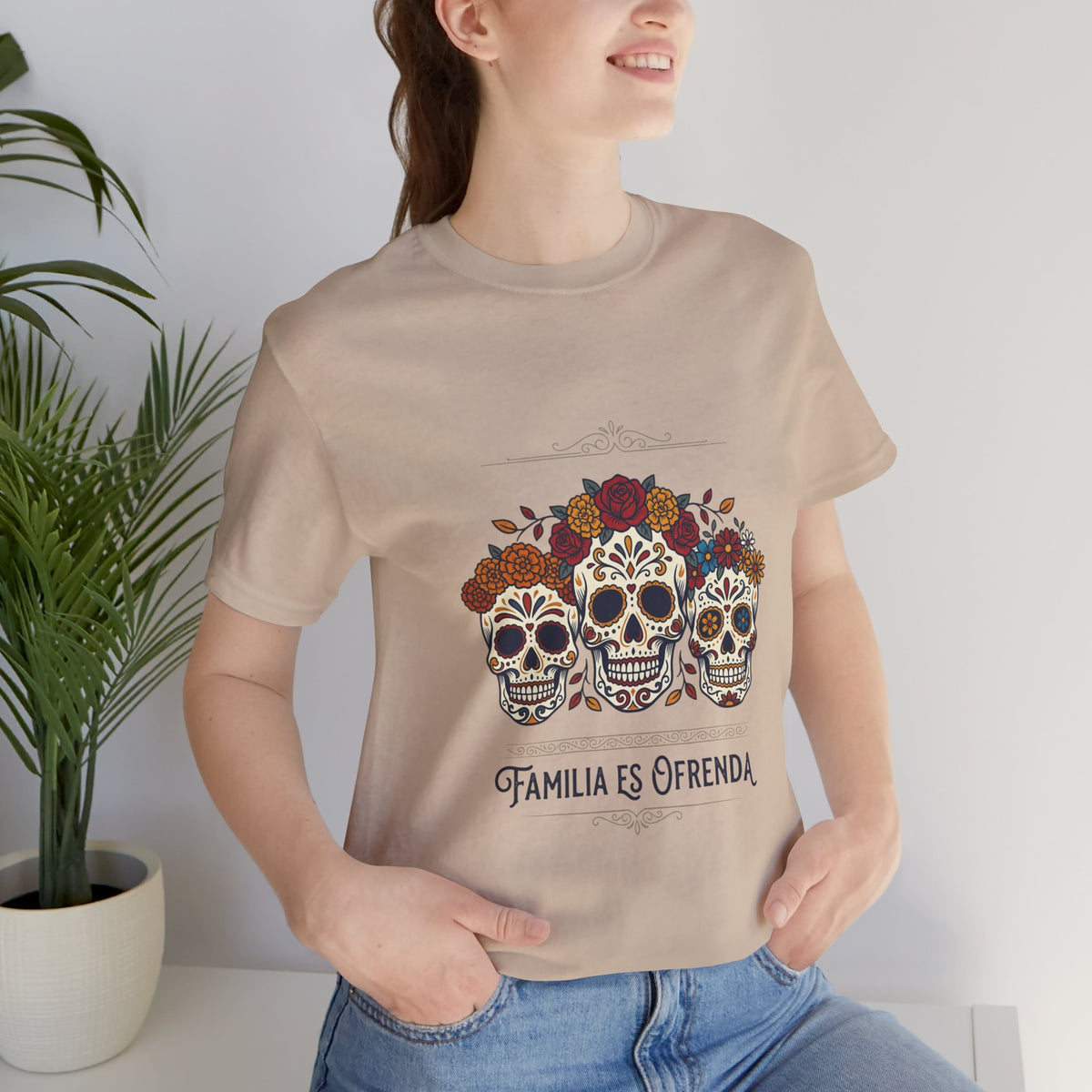 Familia Es Ofrenda Tee — Day of the Dead Sugar Skull Family Shirt