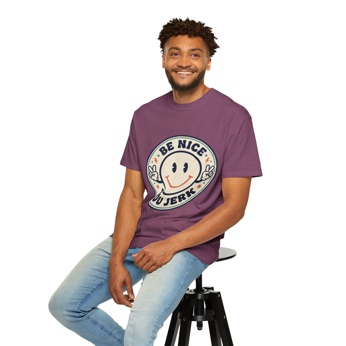 Be Nice You Jerk Smiley T-Shirt