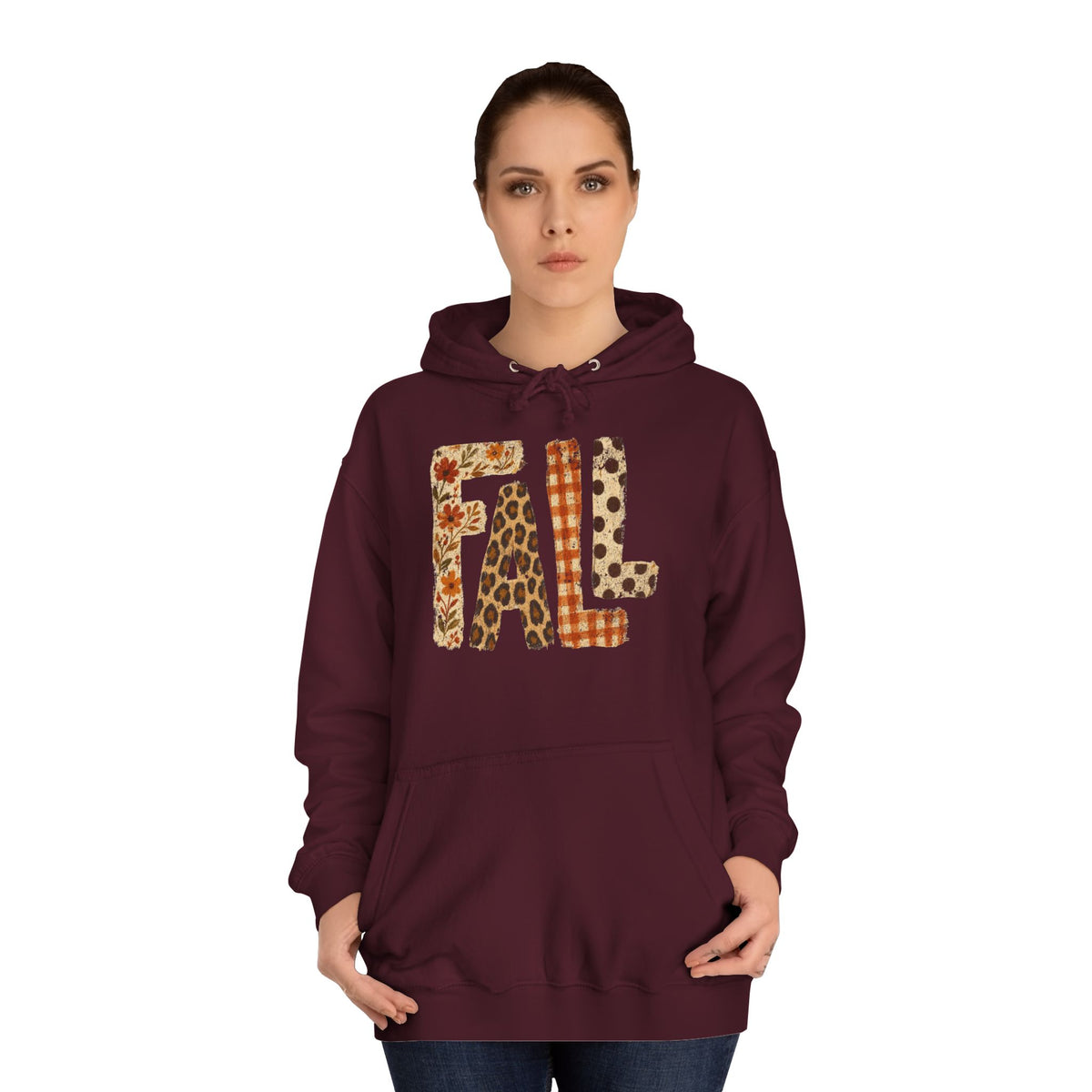 'FALL' Floral Hoodie