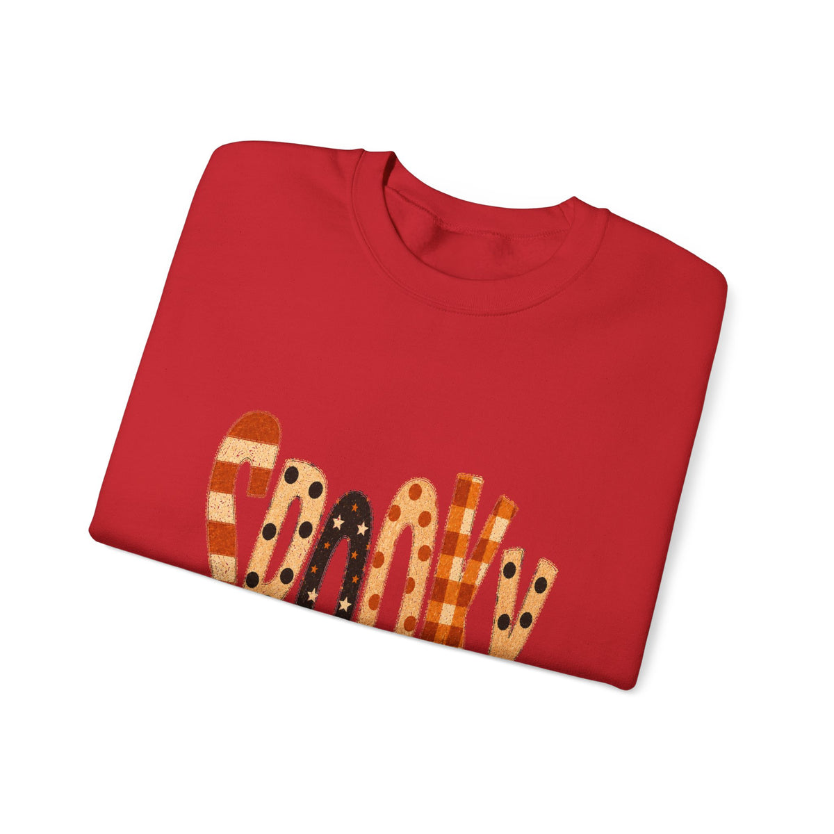 'Spooky' Patterned Letters Crewneck Sweatshirt