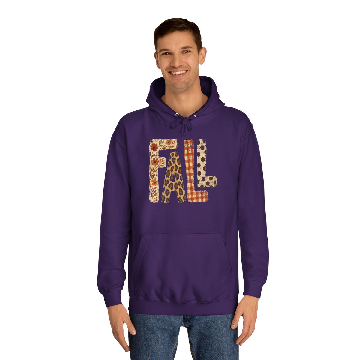 'FALL' Floral Hoodie