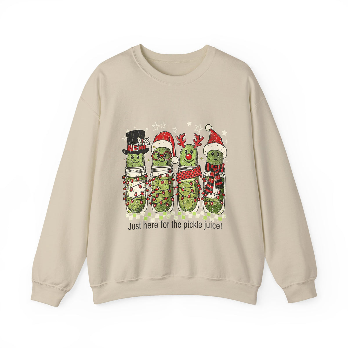 Just Here for the Pickle Juice Christmas Sweatshirt