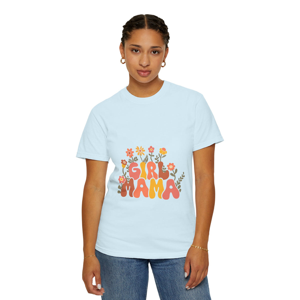 Retro Girl Mama Floral T-Shirt