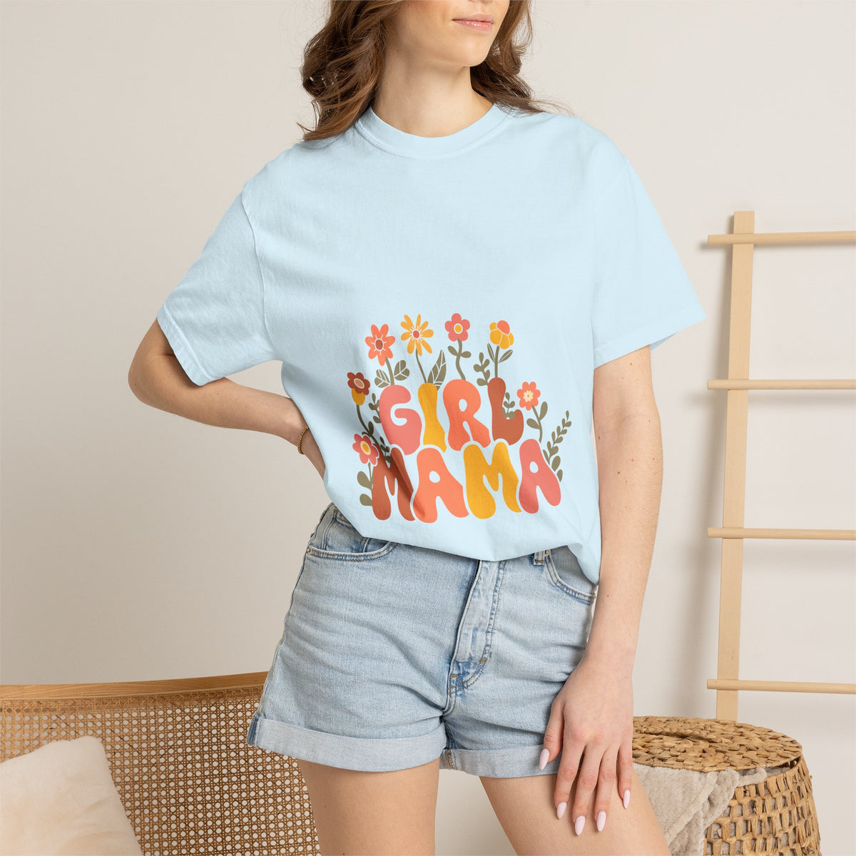 Retro Girl Mama Floral T-Shirt