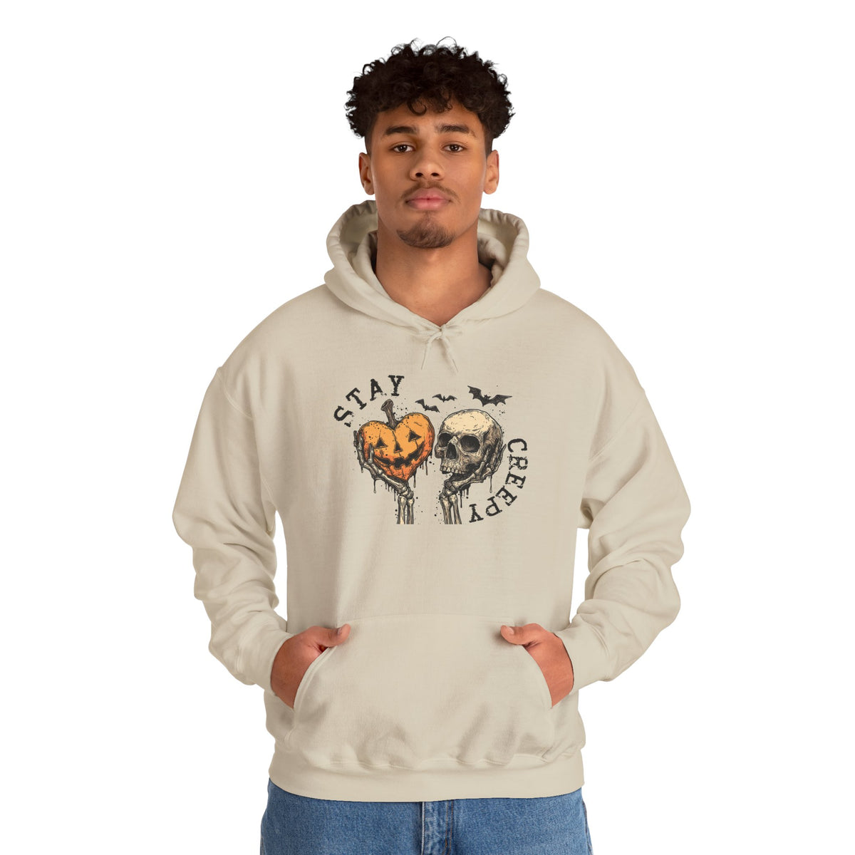 "Stay Creepy" Front + "Spooky Season" Back Halloween Skulls