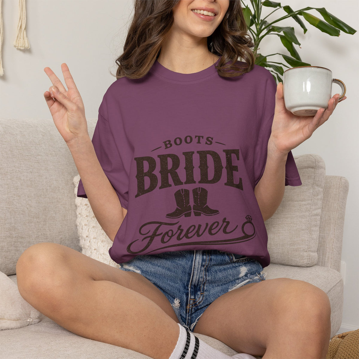 'Boots Bride Forever' Western T Shirt