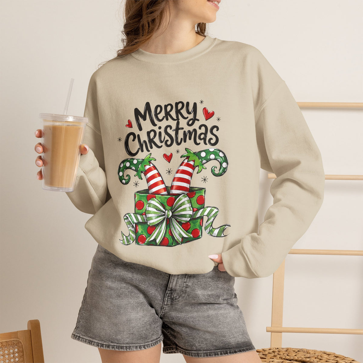 Merry Christmas Elf feet - “Merry Christmas” Gift Box Design