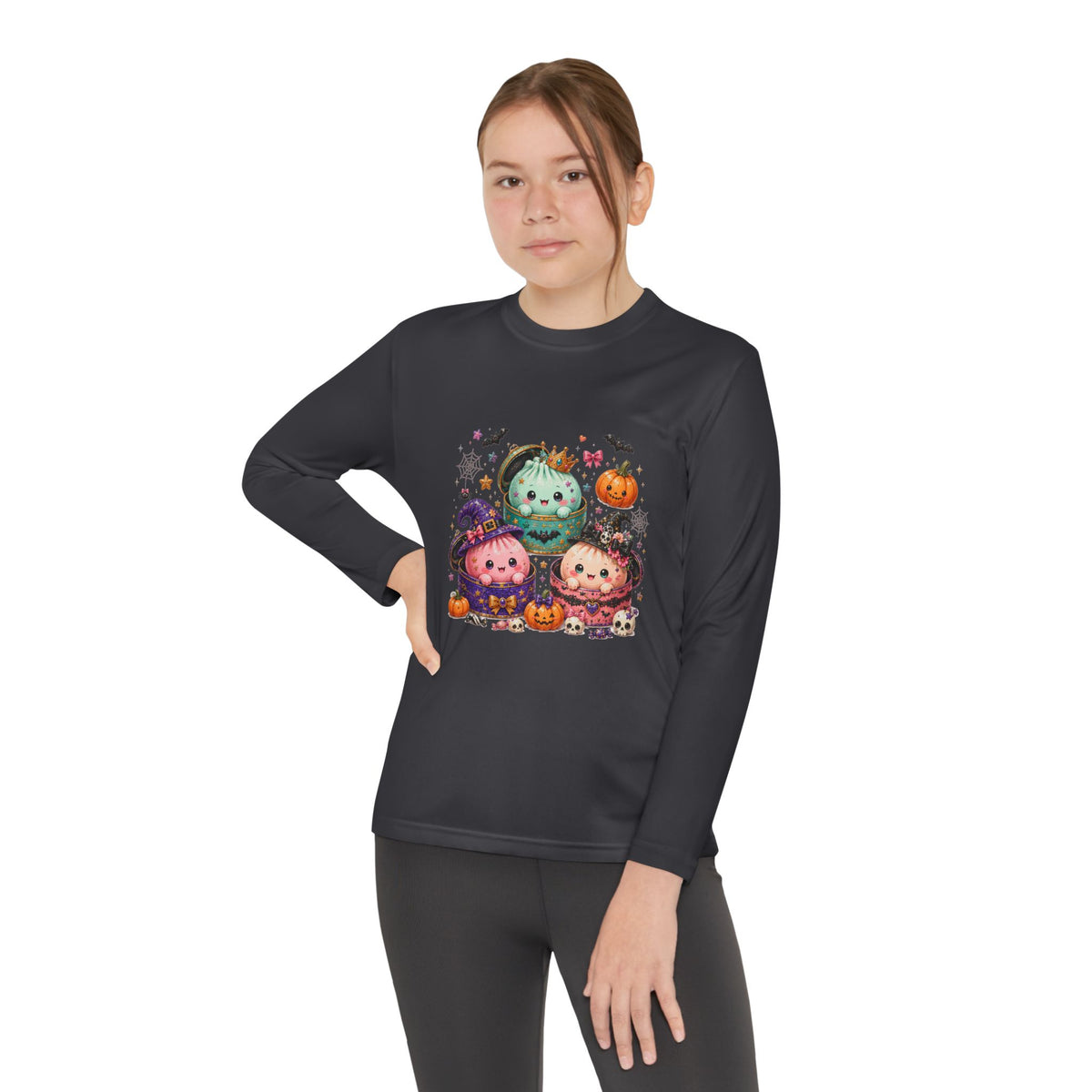 Kids Dumpling Halloween Long Sleeve Tee