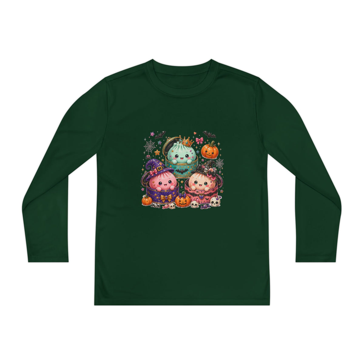Kids Dumpling Halloween Long Sleeve Tee
