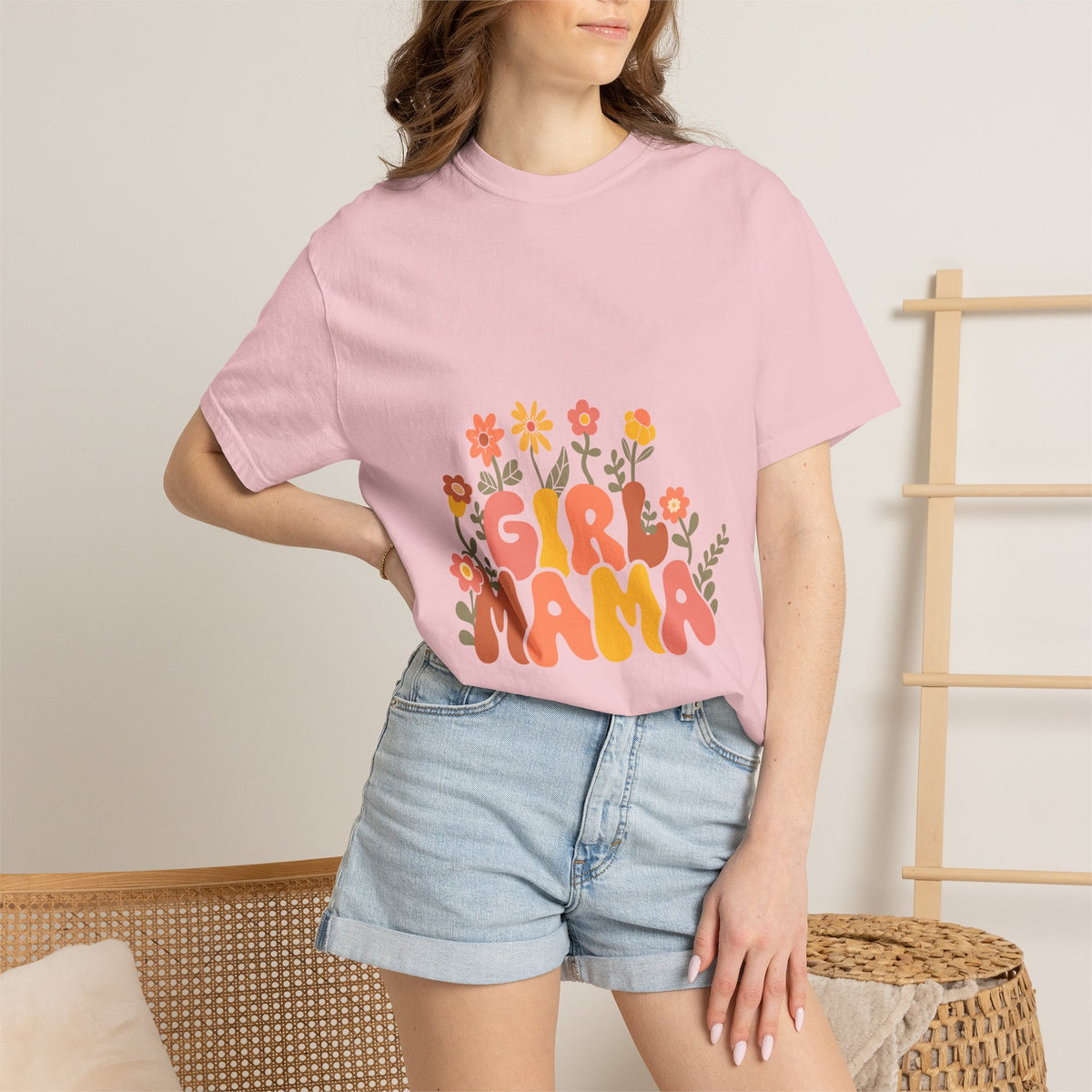 Retro Girl Mama Floral T-Shirt