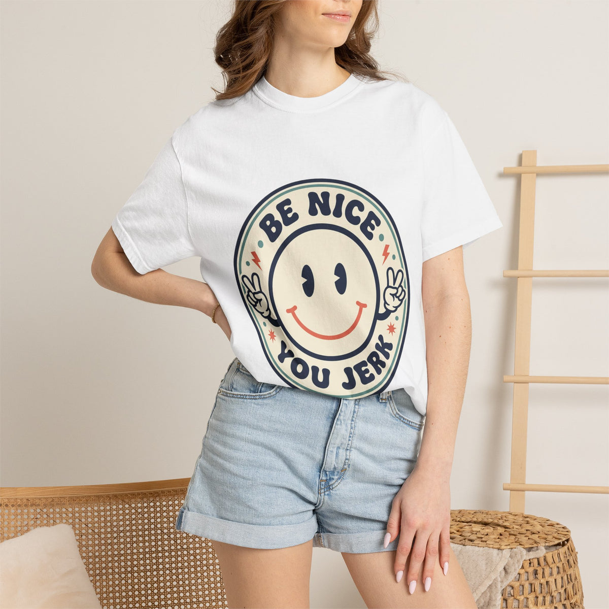 Be Nice You Jerk Smiley T-Shirt