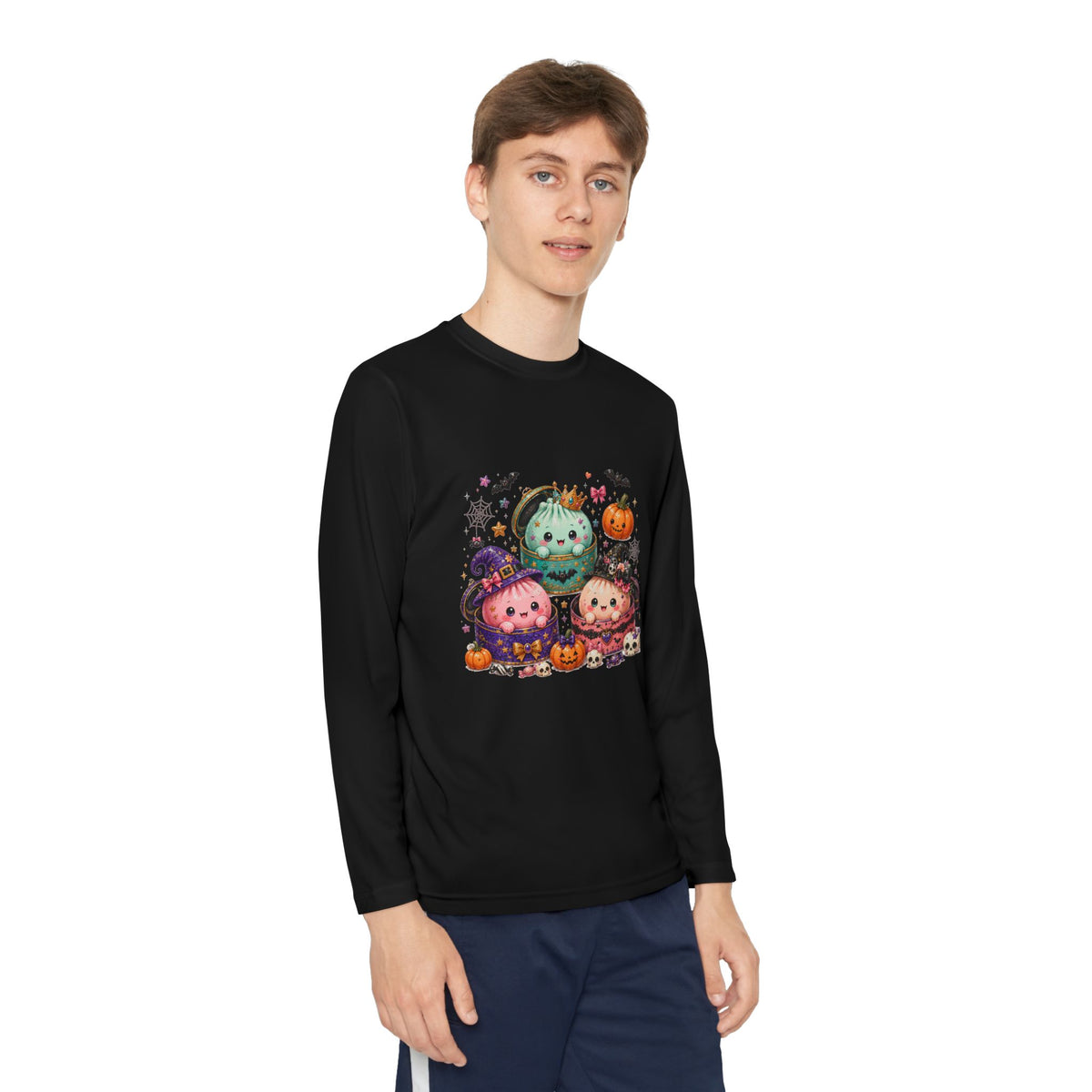 Kids Dumpling Halloween Long Sleeve Tee