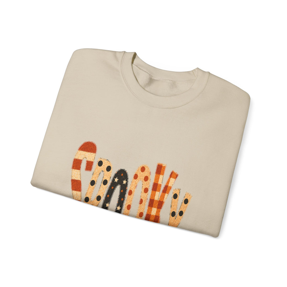 'Spooky' Patterned Letters Crewneck Sweatshirt
