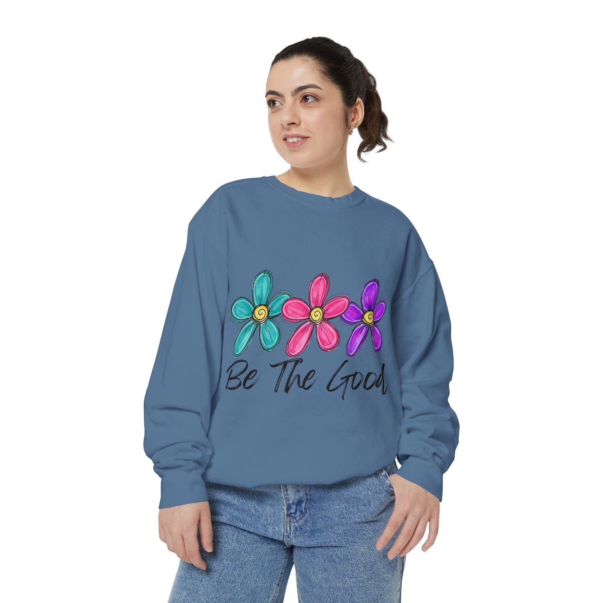'Be The Good' Floral Sweatshirt