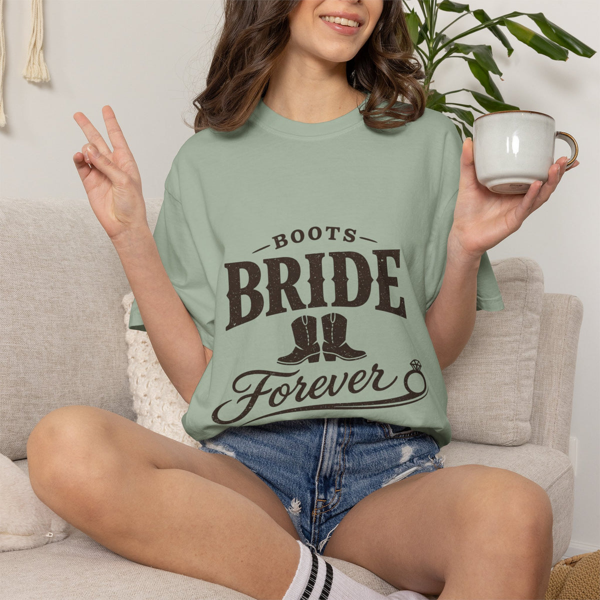 'Boots Bride Forever' Western T Shirt