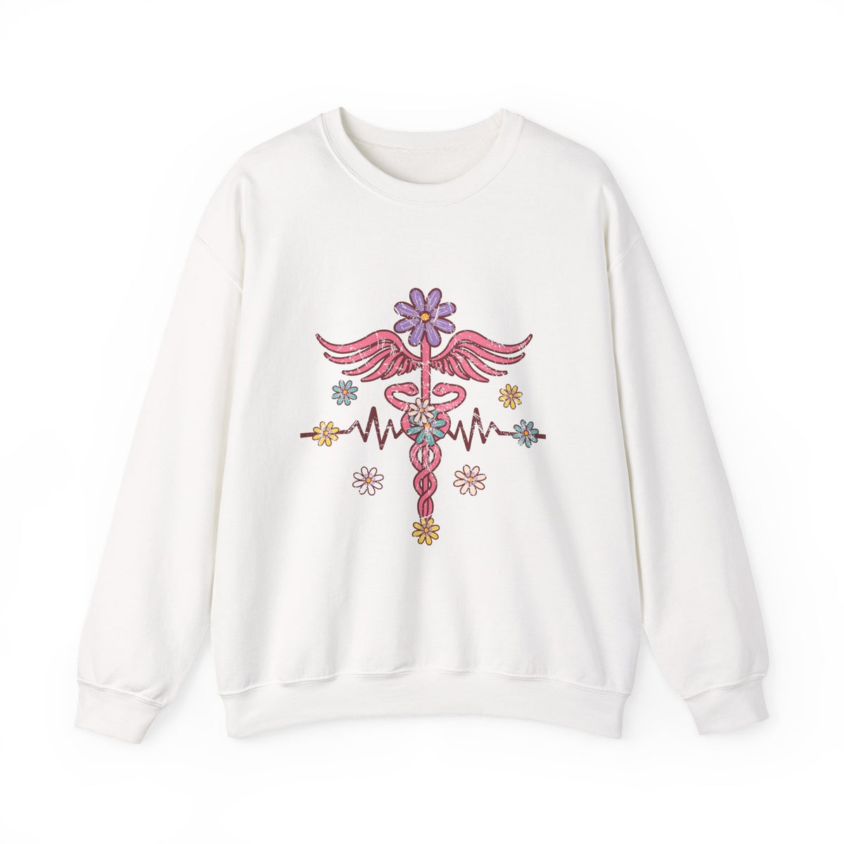 Laboratory Tech Floral Sweatshirt- Front & Back