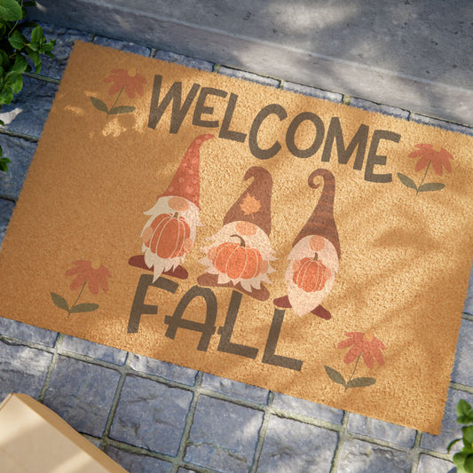 Welcome Fall Gnome Doormat