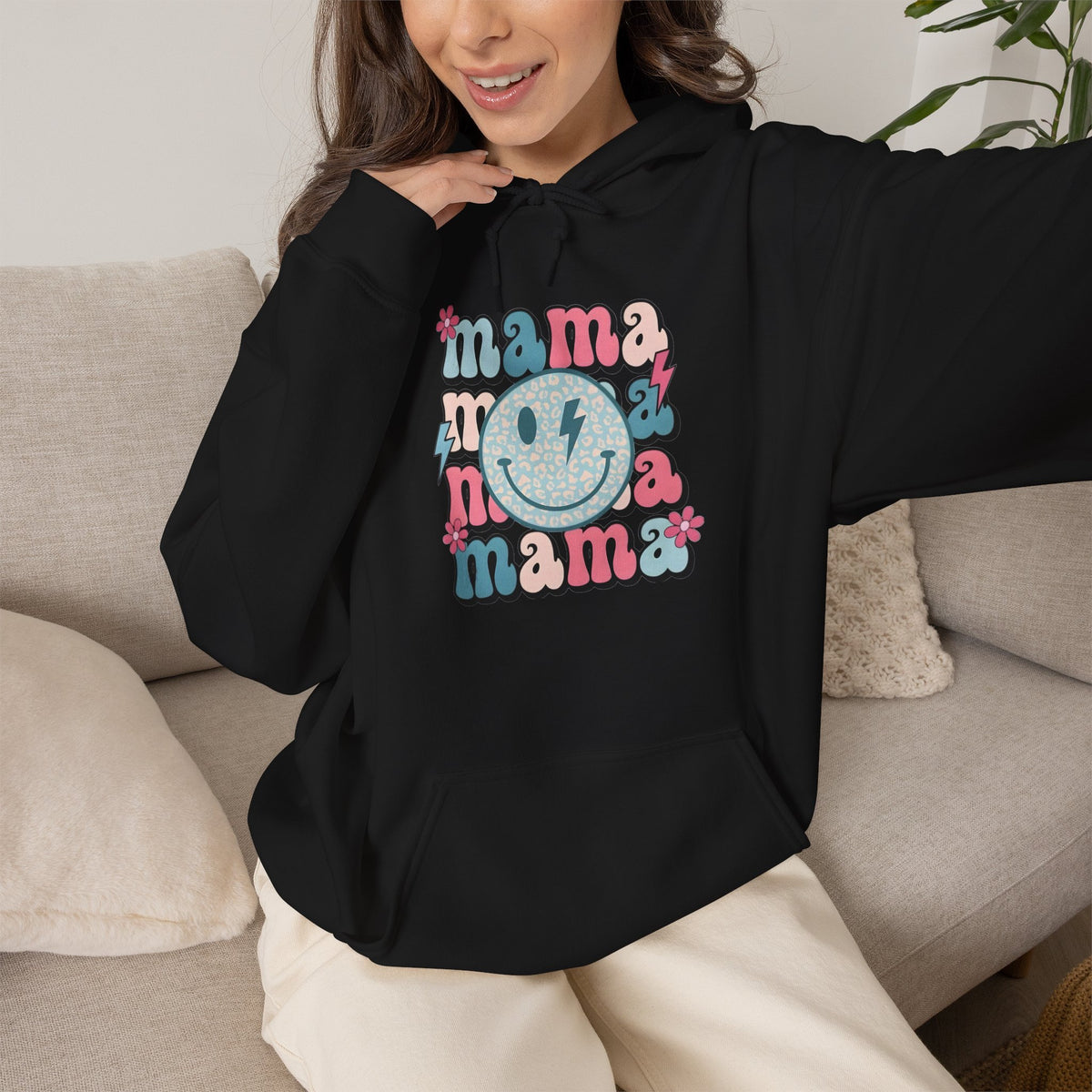 Retro Mama Smile Hoodie