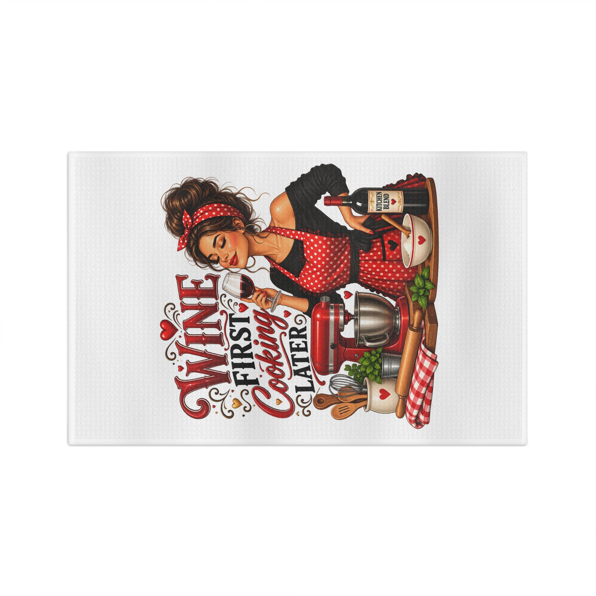 Wine First Cooking Later Microfiber kitchen Towel