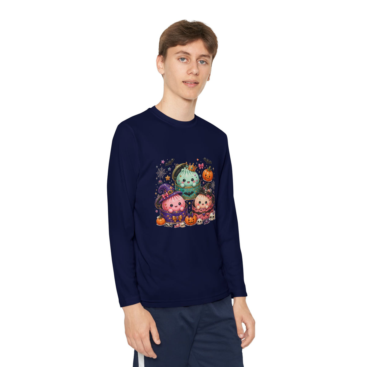 Kids Dumpling Halloween Long Sleeve Tee