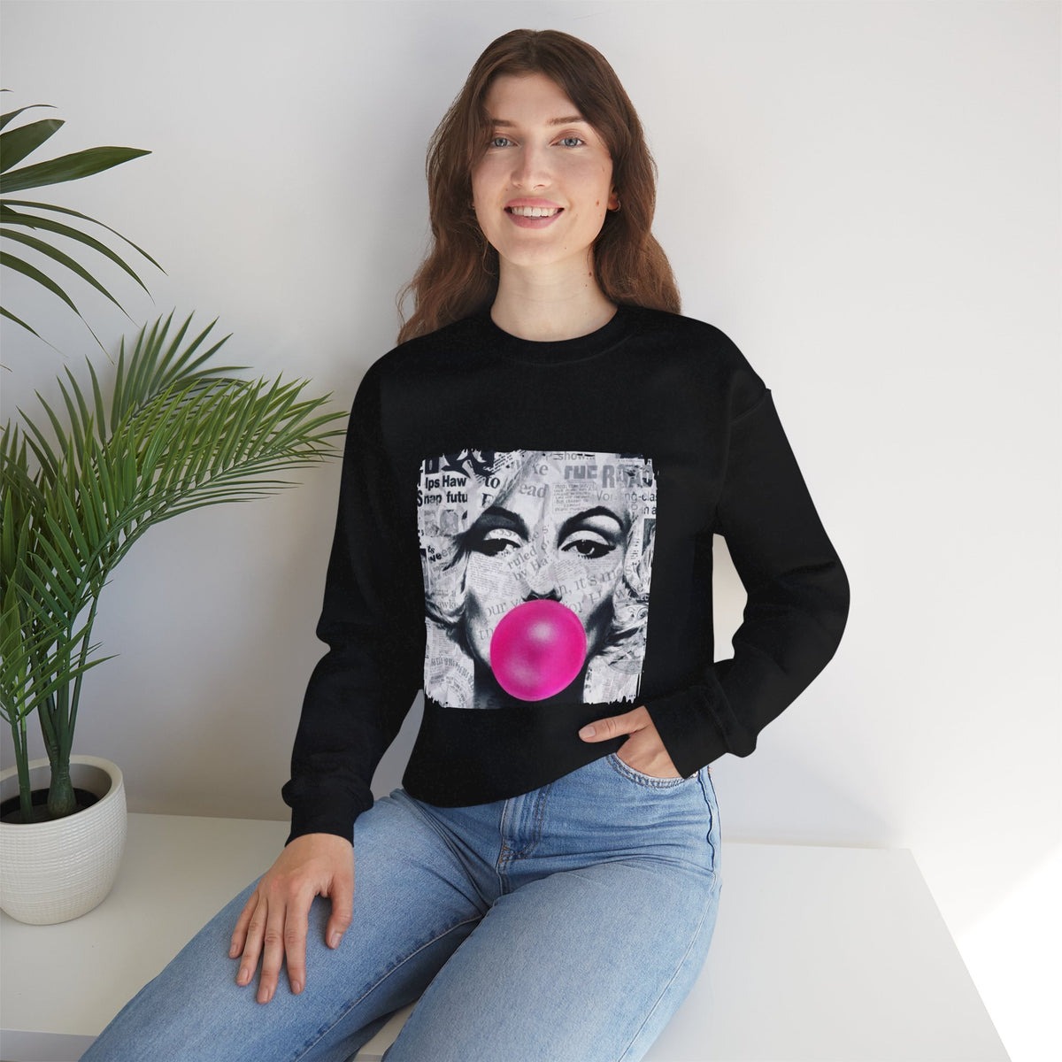 Marilyn Bubble Pop Art Crewneck