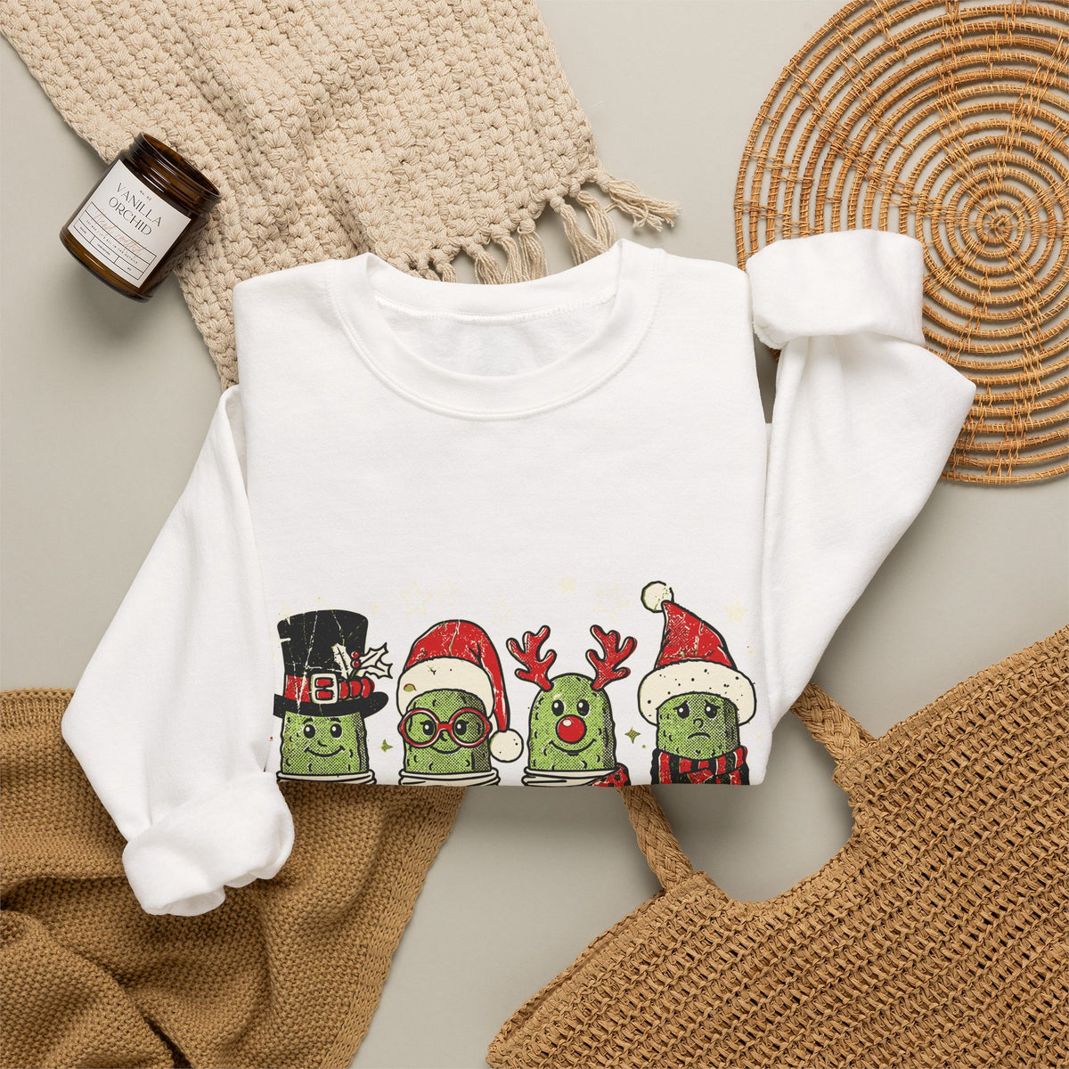 Just Here for the Pickle Juice Christmas Sweatshirt