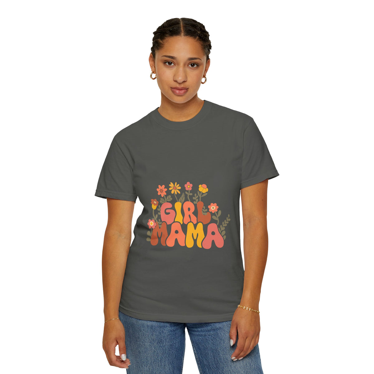 Retro Girl Mama Floral T-Shirt