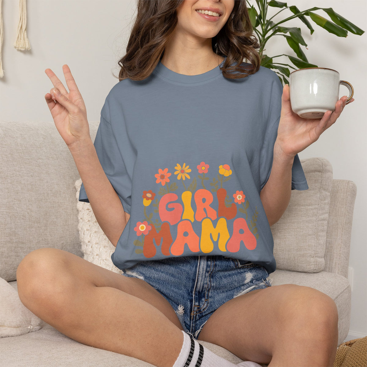 Retro Girl Mama Floral T-Shirt
