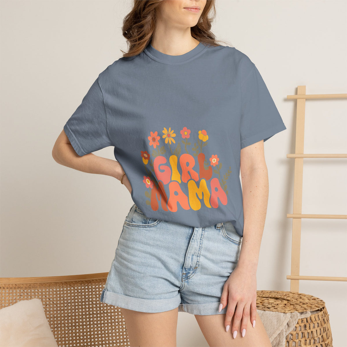 Retro Girl Mama Floral T-Shirt