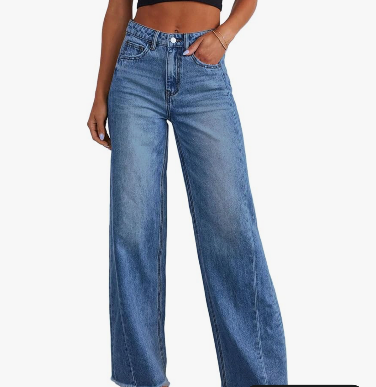 Wide Leg Denim Pants
