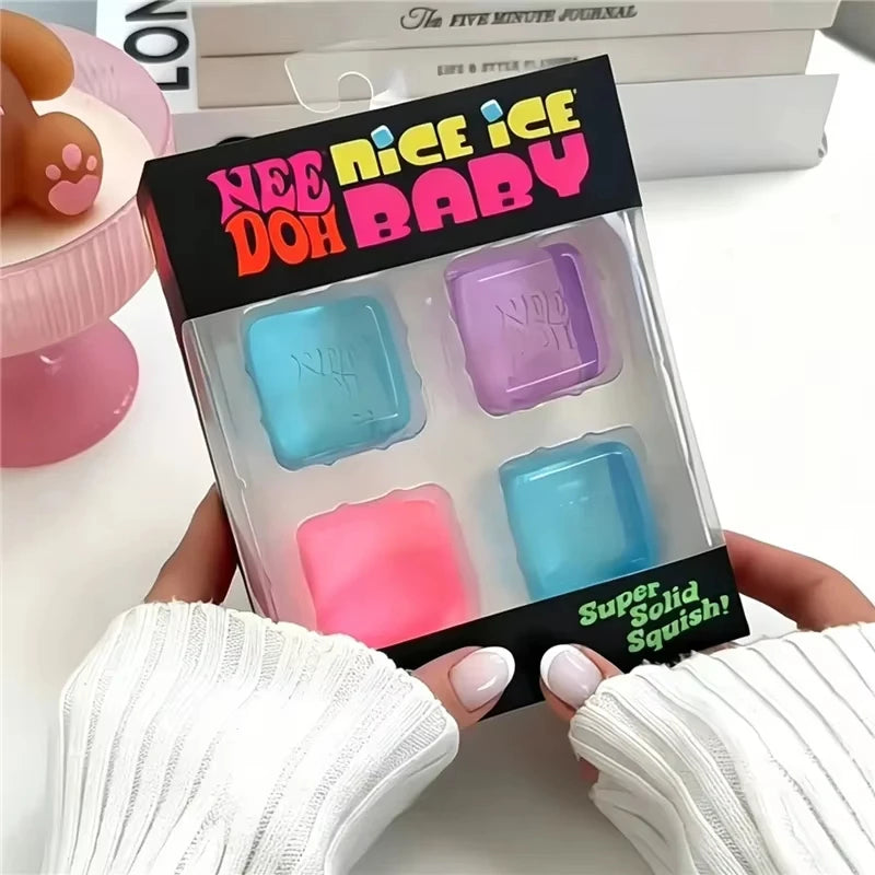 NeeDoh Mini 4 Pack Nice Cube Soft Squishy